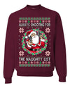 Always Shooting For The Naughty List Ugly Christmas Sweater Unisex Crewneck Sweatshirt