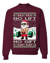No Lift No Gift Fitness Workout Santa Ugly Christmas Sweater Unisex Crewneck Sweatshirt