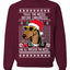 Twas The Nizzle Before Chrismizzle Gangster Dogg Rapper Ugly Christmas Sweater Unisex Crewneck Sweatshirt
