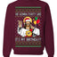 Gonna Party Like It's My Birthday Jesus Ugly Christmas Sweater Unisex Crewneck Sweatshirt