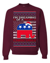 I'm Dreaming Of A Right Christmas Republican GOP  Ugly Christmas Sweater Unisex Crewneck Sweatshirt