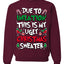 Due To Inflation This Is My Ugly Christmas Sweater Ugly Christmas Sweater Unisex Crewneck Sweatshirt