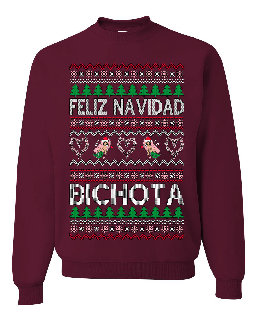 Feliz Navidad Bichota Ugly Christmas Sweater Unisex Crewneck Sweatshirt