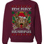 Merry Krampus Santa Folklore Figure Horror Ugly Christmas Sweater Unisex Crewneck Sweatshirt
