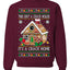 Gingerbread Not A Crack House It's A Crack Home Ugly Christmas Sweater Unisex Crewneck Sweatshirt