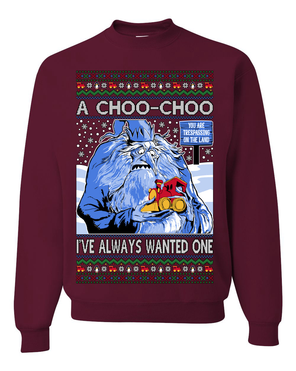 A Choo Choo I've Always Wanted One Winter Warlock Movie Ugly Christmas Sweater