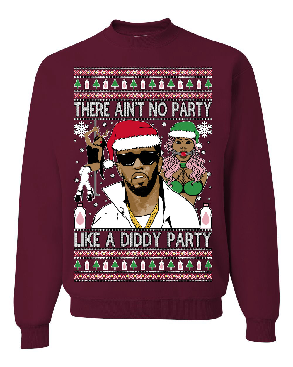 There Ain't No Party Like a Diddy Party Viral Music Meme Ugly Christmas Sweater