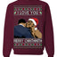 I Love You Merry Chrithmith Funny Boxing Fight Meme Classic Funny Xmas Ugly Christmas Sweater Crewneck Sweatshirt