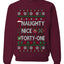 Naughty Nice 41, Ugly Christmas Unisex Sweater List, Extra Festive, Crewneck Sweatshirts