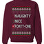 Naughty Nice 41, Simple List, Ugly Christmas Unisex Sweater, Funny Meme, Crewneck Sweatshirts