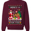 Here's A Big Package For You Black Santa Christmas Sweater, Unisex Ugly Christmas Crewneck Sweatshirts