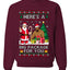 Here's A Big Package For You Santa Christmas Sweater, Unisex Ugly Christmas Crewneck Sweatshirts