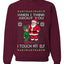When I Think About You I Touch My Elf, Unisex Ugly Christmas Sweater, Crewneck Sweatshirts