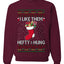 Hefty And Hung Christmas Sweater, Funny Unisex Ugly Christmas Crewneck Sweatshirts