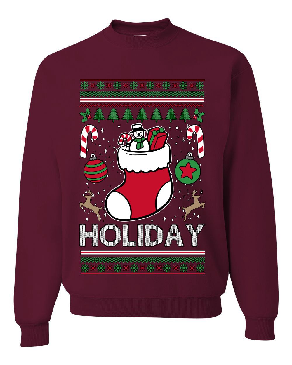Holiday, Unisex Ugly Christmas Sweater, Crewneck Sweatshirts