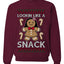 Lookin Like A Snack, Unisex Ugly Christmas Sweater Crewneck Sweatshirts