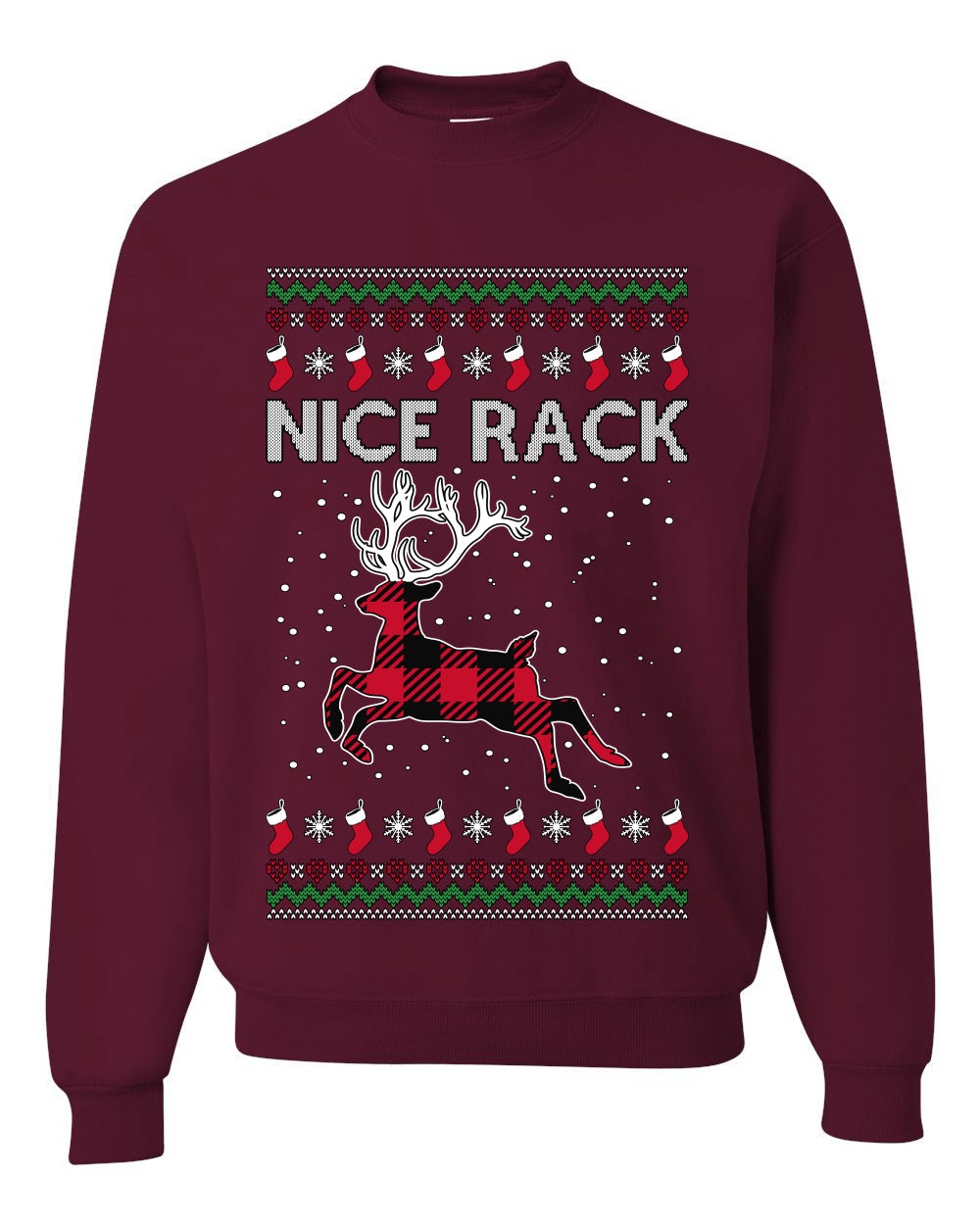 Nice Rack Well Hung, Unisex Ugly Christmas Sweater, Crewneck Sweatshirts