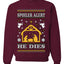 Spoiler Alert He Dies Nativity Scene, Unisex Ugly Christmas Sweater, Crewneck Sweatshirts