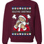 Seazyns Greeting Santa Packing Lip Pouch, Unisex Ugly Christmas Sweater Crewneck Sweatshirts