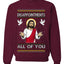 Disappointments All Of You Jesus, Unisex Ugly Christmas Sweater Crewneck Sweatshirts