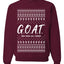 G.O.A.T. God Over All Things, Unisex Ugly Christmas Sweater Crewneck Sweatshirts