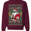 I Saw Santa Splitting The G, Unisex Ugly Christmas Sweater Crewneck Sweatshirts