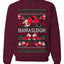 Namasleigh, Namaste Yoga Santa Claus, Unisex Ugly Christmas Sweater Crewneck Sweatshirts