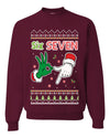 6 7 Christmas Hands, Unisex Ugly Christmas Sweater Crewneck Sweatshirts
