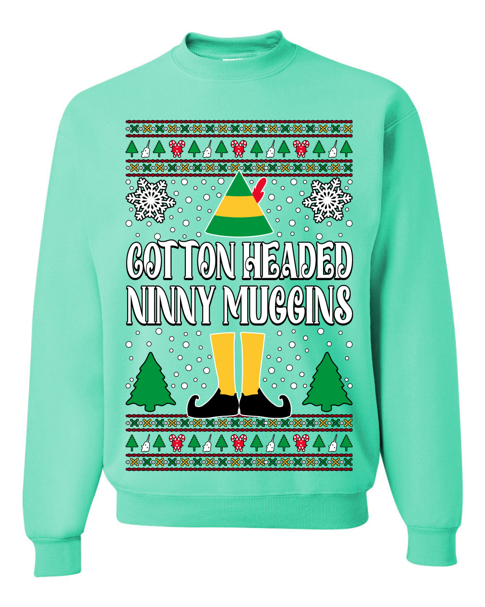 Cotton Headed Muggins Christmas Movie Quote  Ugly Christmas Sweater Unisex Crewneck Sweatshirt