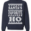 Santa's Favorite Ho White  Ugly Christmas Sweater Unisex Crewneck Sweatshirt