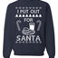 I Put Out For Santa Cookies And Milk White Ugly Christmas Sweater Unisex Crewneck Sweatshirt
