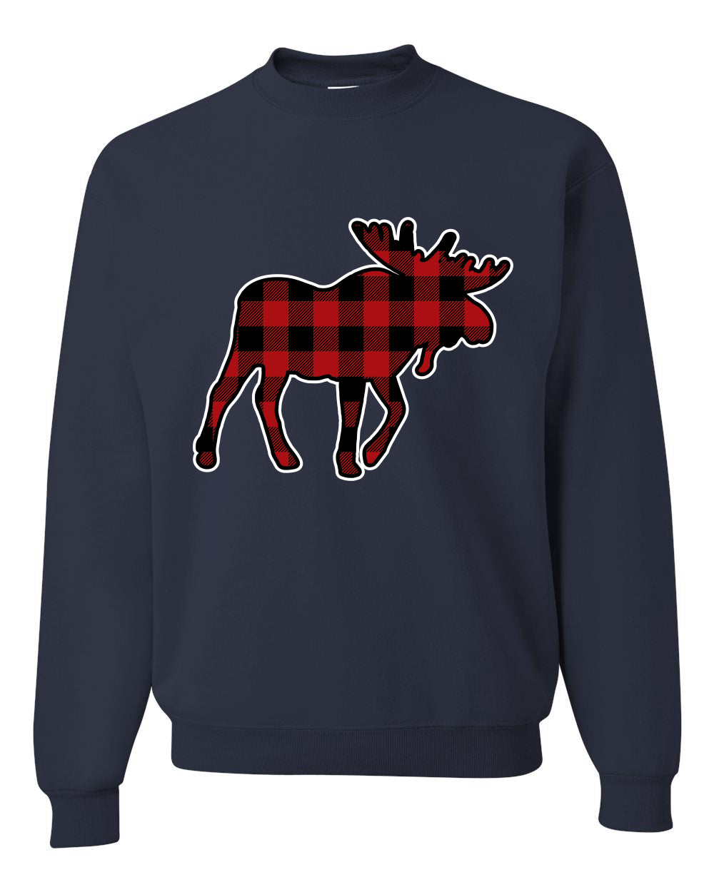 Plaid Buck  Unisex Crewneck Sweatshirt
