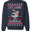 Cat Ladies for Kamala USA Glasses, Harris Tim Walz 2024 Cute USA Glasses Bow Ugly Christmas Sweater Crewneck Sweatshirt
