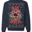 Hail Santa Funny Satanic Candy Devil Heavy Metal Satan Ugly Christmas Sweater Crewneck Sweatshirt