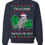 Trashin Through the Snow Funny Trash Panda Raccoon Meme Ugly Christmas Sweater Crewneck Sweatshirt