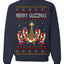 Merry Glizzmas, Funny Glizzy Hot Dog Baby Jesus Catholic Nativity, Fast Food Mustard Condiment Glizzys Humor Ugly Christmas Sweater Crewneck Sweatshirt