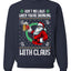 Funny Beer Drinking Santa Ain't No Laws When You're Drinking With Claus Unisex Crewneck Sweatshirt