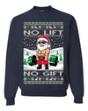 No Lift No Gift Fitness Workout Santa Ugly Christmas Sweater Unisex Crewneck Sweatshirt