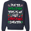 Due To Inflation This Is My Ugly Christmas Sweater Ugly Christmas Sweater Unisex Crewneck Sweatshirt
