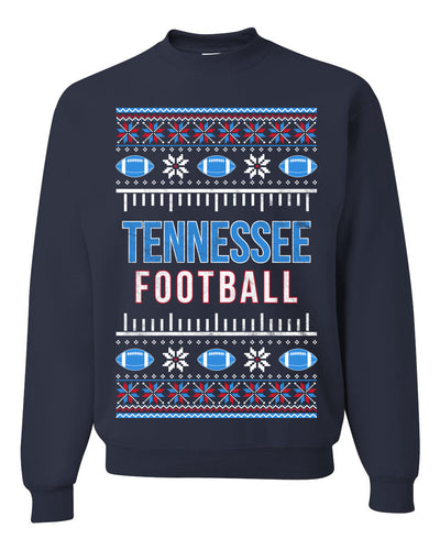 City of Tennessee TEN American Football Fantasy Fan Ugly Christmas Sweater Unisex Crewneck Sweatshirt