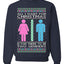 All I Want For Christmas Is For There To Be Two Genders Ugly Christmas Sweater Unisex Crewneck Sweatshirt