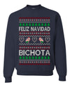 Feliz Navidad Bichota Ugly Christmas Sweater Unisex Crewneck Sweatshirt