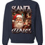 Santa Claus Bootleg Rap Music Style Ugly Christmas Sweater Crewneck Sweatshirt