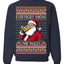 Everybody Knows the Rules Funny Santa Claus Pizza Score Ugly Christmas Sweater