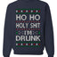 Ho Ho I'm Drunk, Funny Humor Christmas Unisex Sweater, Ugly Christmas Crewneck Sweatshirts