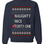 Naughty Nice 41, Simple List, Ugly Christmas Unisex Sweater, Funny Meme, Crewneck Sweatshirts