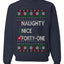 Funny Meme List Naughty, Nice, 41, Ugly Christmas Unisex Sweater, Crewneck Sweatshirts