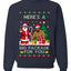 Here's A Big Package For You Black Santa Christmas Sweater, Unisex Ugly Christmas Crewneck Sweatshirts