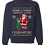 When I Think About You I Touch My Elf, Unisex Ugly Christmas Sweater, Crewneck Sweatshirts