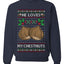 He Loves my Chestnuts, Unisex Ugly Christmas Sweater Crewneck Sweatshirts
